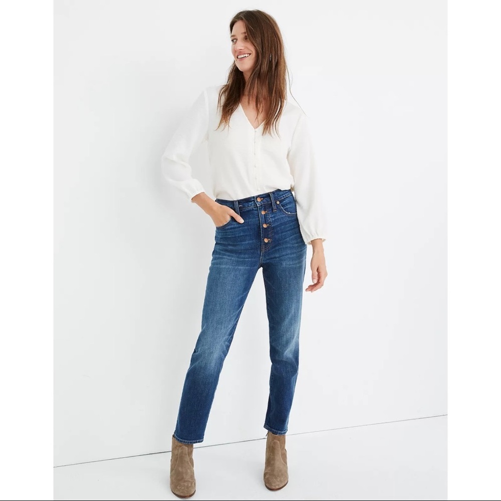 Madewell Perfect Vintage Crop button-front 24